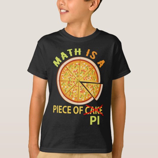 T-shirt Math Est Une Paix De Pi Pizza Math (Devant)