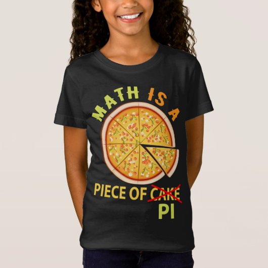 T-Shirt Math Est Une Paix De Pi Pizza Math (Devant)