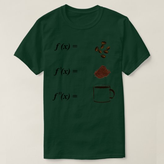 T-shirt Math et café (Design devant)