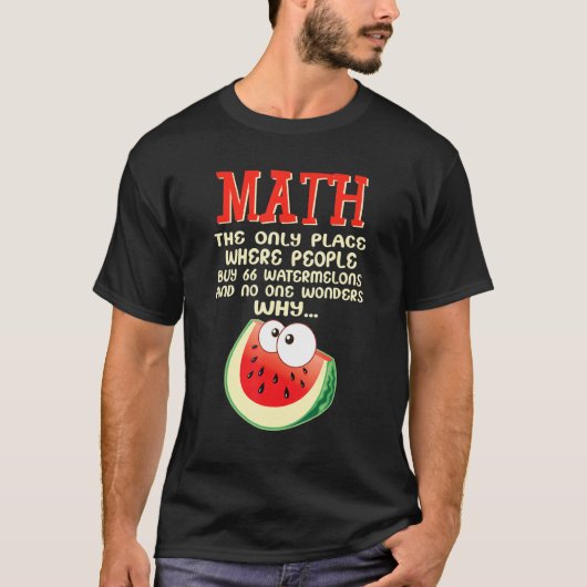 T-shirt Math Et Pastèques Mathématiques Calcul Nombre (Devant)