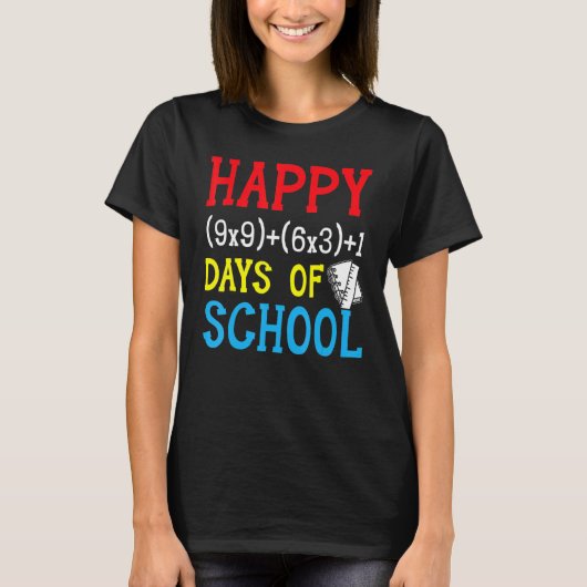 T-shirt Math Formula 100 Days Of School a 100 Day Formula (Devant)