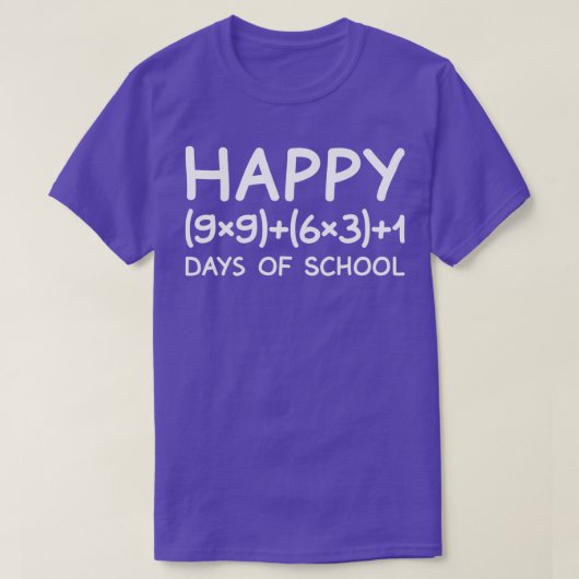 T-shirt Math Formula 100 Jours De Chemise École Professeur (Design devant)