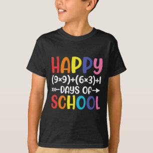 T-shirt Math Formula 100 Jours De L'École Amusants Math En