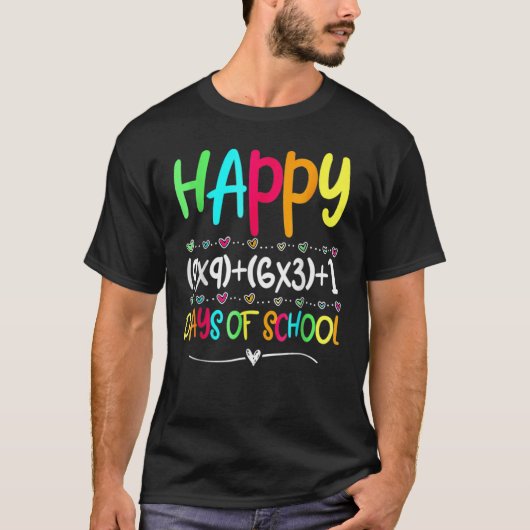 T-shirt Math Formula 100 Jours De L'École Enseignant Garço (Devant)