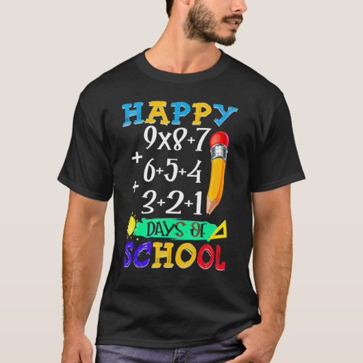 T-shirt Math Formula 100 Jours De L'École Enseignant Garço (Devant)