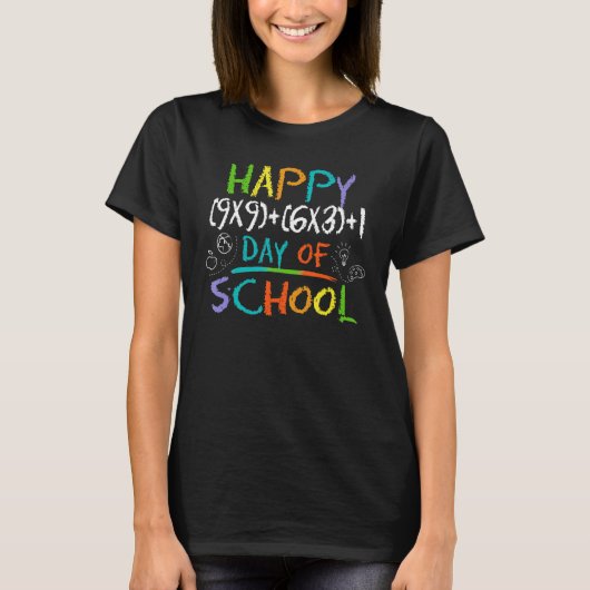 T-shirt Math Formula 100 Jours D'École 100ème Jour Mignonn (Devant)