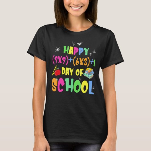 T-shirt Math Formula 100 Jours D'École Joyeux 100E Jour (Devant)