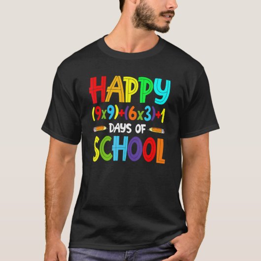 T-shirt Math Formula 100 Jours D'École Math Enseignant 100 (Devant)