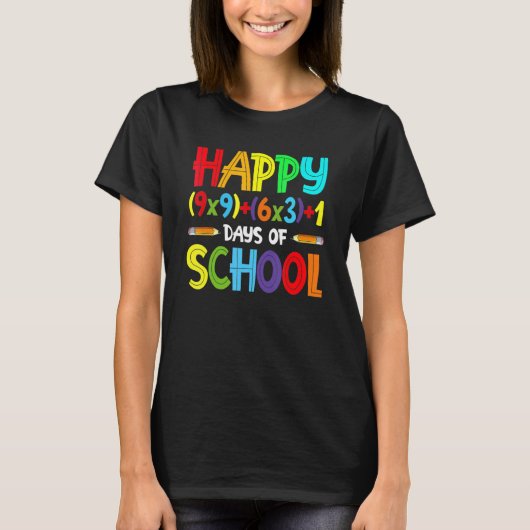 T-shirt Math Formula 100 Jours D'École Math Enseignant 100 (Devant)
