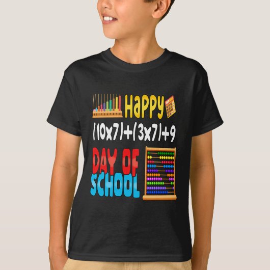 T-shirt Math Formula 100 Jours D'École Pour Les Étudiants (Devant)