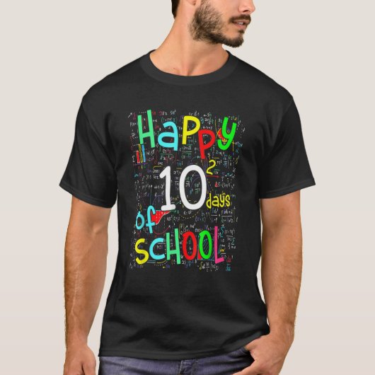 T-shirt Math Formula Happy 100 Days Of School Teacher 100t (Devant)