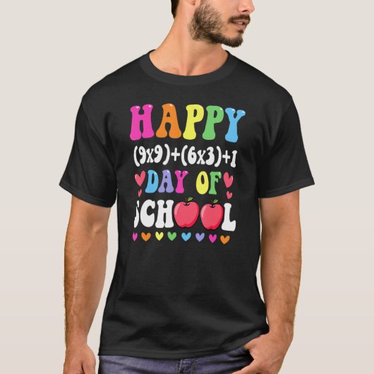 T-shirt Math Formula Joyeux 100 Jours D'École 100E Jour Ma (Devant)
