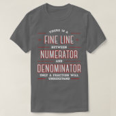 T-shirt Math Fractions algèbres Nombre Ratios Entiers Di (Design devant)