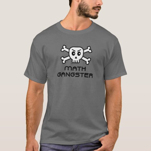 T-shirt Math Gangster Crâne et Mot croisé (Devant)