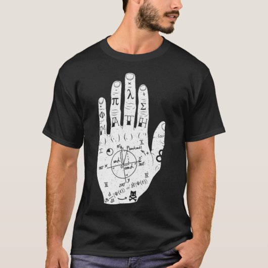 T-shirt Math hand tattoo cool math and physics teacher and (Devant)