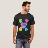 T-shirt Math Hearts Candy Joyeux Valentines Jour Funny Mat (Devant entier)