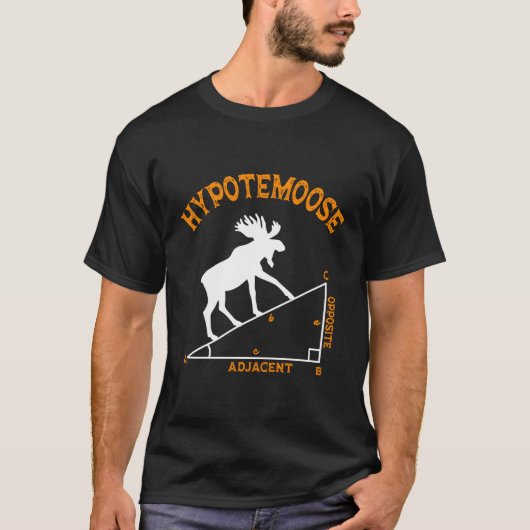 T-shirt Math Hypotemoose Triangle Adjacent Mathématicien (Devant)