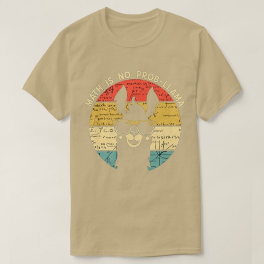 T-shirt Math is No ProbLlama Math Llama Funny Math Teache (Design devant)