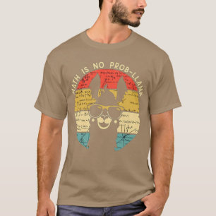 T-shirt Math is No ProbLlama Math Llama Funny Math Teache