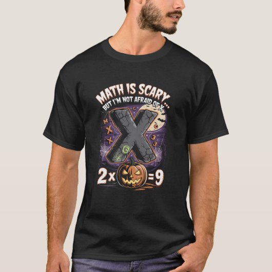 T-shirt Math Is Scary Funny Halloween Algebra Teacher (Devant)