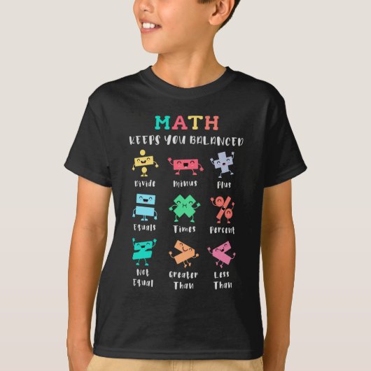 T-shirt Math keeps you balanced (Devant)