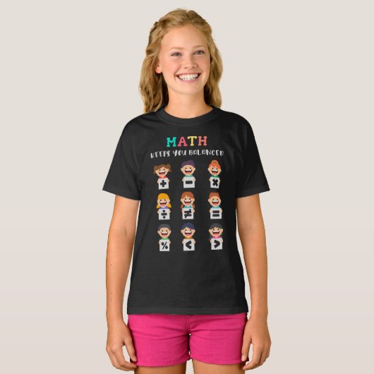 T-shirt Math keeps you balanced (Devant entier)