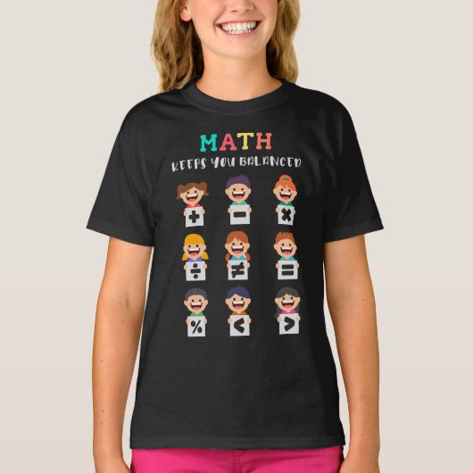T-shirt Math keeps you balanced (Devant)