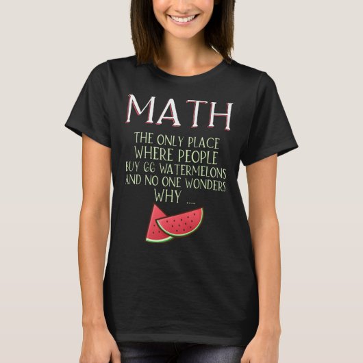 T-shirt Math le seul endroit où les gens achètent 66 pastè (Devant)