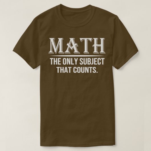 T-shirt Math Le Seul Sujet Qui Compte 7 (Design devant)