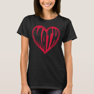 T-shirt Math Love Math Coeur Mathématiques Mathématiques M