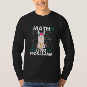 T-shirt Math Math Enseignant Llama Math N'Est Pas Prob Lla