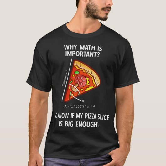 T-shirt Math Math Pizza Pi amadeus (Devant)
