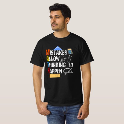 T-shirt Math. Mistakes Allow (Devant entier)