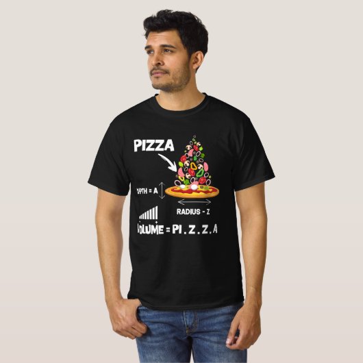 T-shirt Math Nerd Pizza Amateurs de volume Formule Geek Ma (Devant entier)