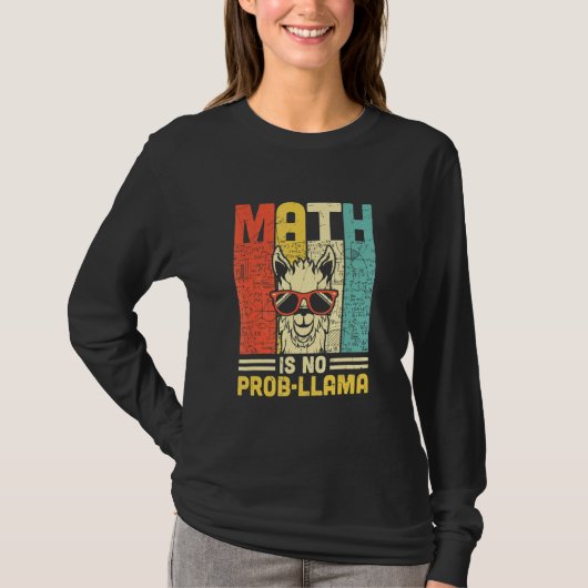 T-shirt Math n'est pas Prob Llama Math Llama Enseignant (Devant)