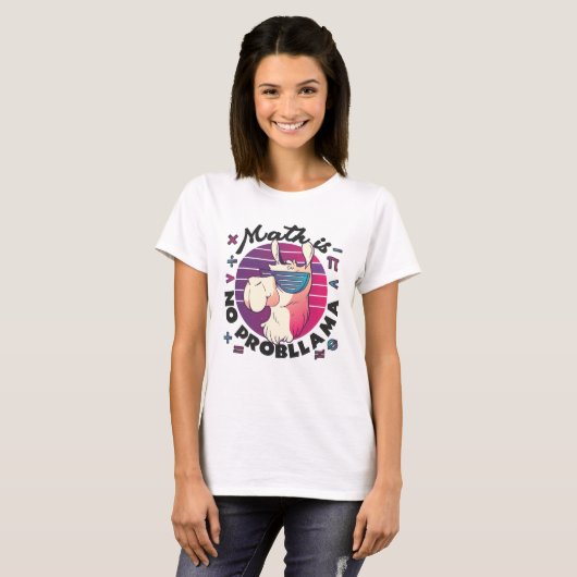 T-shirt Math n'est pas ProbLlama (Devant entier)