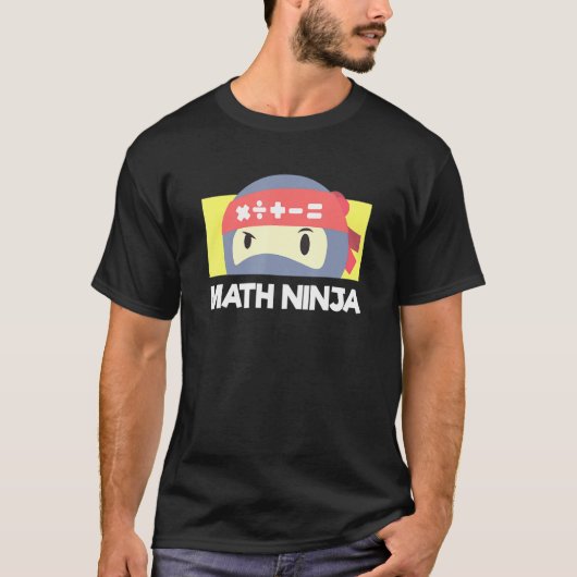 T-shirt Math Ninja pour enseignant de mathématiques (Devant)