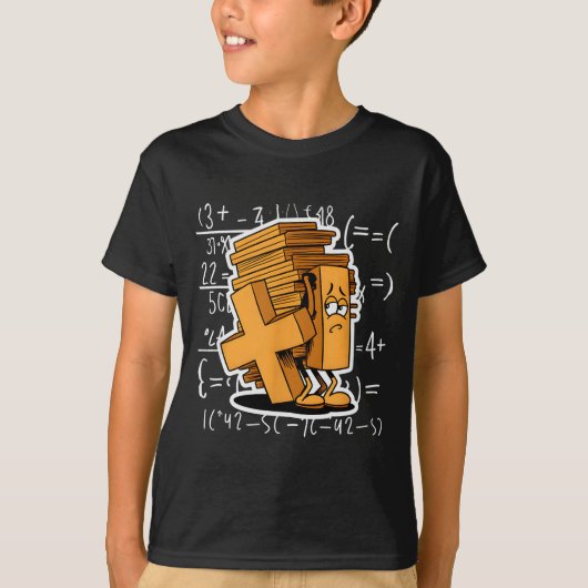 T-shirt Math Overload Funny Equation Cartoon (Devant)