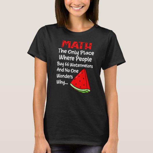 T-shirt Math People Acheter 66 pastèques Math Joke (Devant)