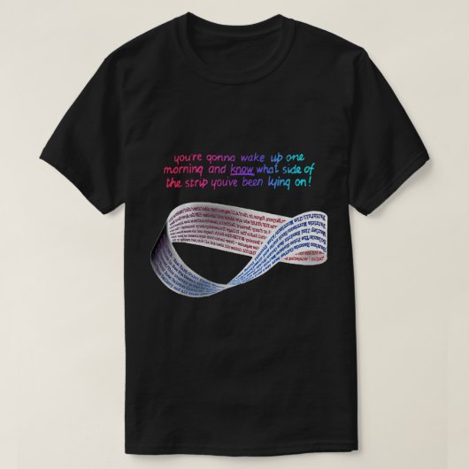 T-shirt Math Punk Mobius Strip What Side of the Bed You're (Design devant)