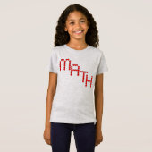 T-Shirt Math Red Hearts Texte (Devant entier)
