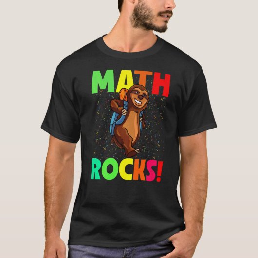 T-shirt Math Rocks Sloth Retour À L'École (Devant)