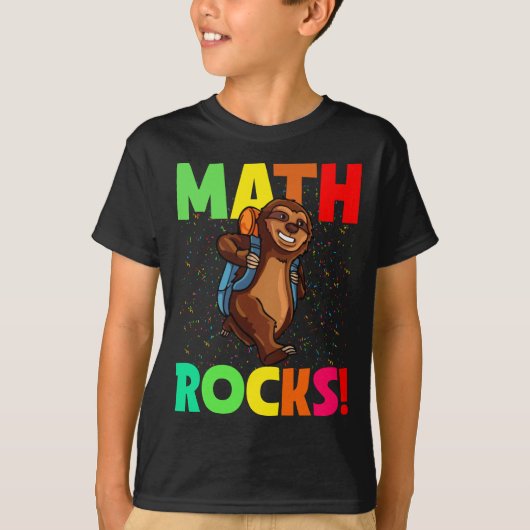 T-shirt Math Rocks Sloth Retour À L'École (Devant)