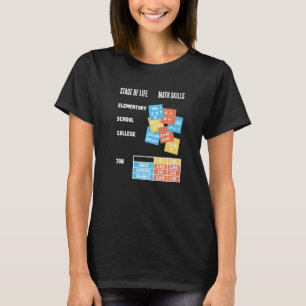 T-shirt Math School College Job Pupins Enseignant Geek Ner
