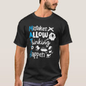 T-shirt Math Teacher Math Student Mistakes Allow Thinking (Devant)