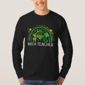 T-shirt Math Teacher Rainbow Lucky St Patrick's Day Shamro (Devant)