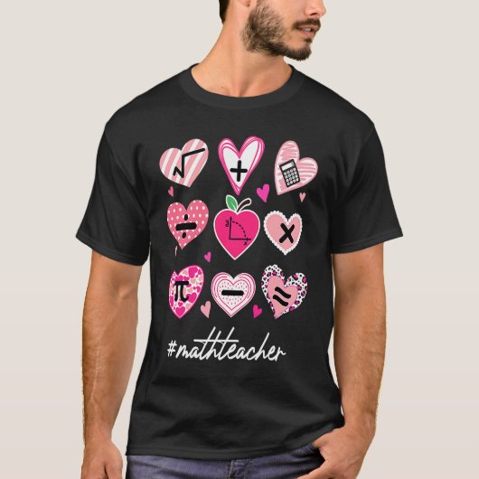 T-shirt Math Teacher Valentine'S Day Pi Math (Devant)