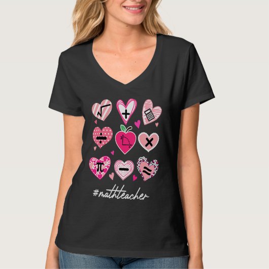 T-shirt Math Teacher Valentine'S Day Pi Math (Devant)