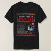 T-shirt Math Teachers For Christmas Twelve Days Of Math Ug (Design devant)