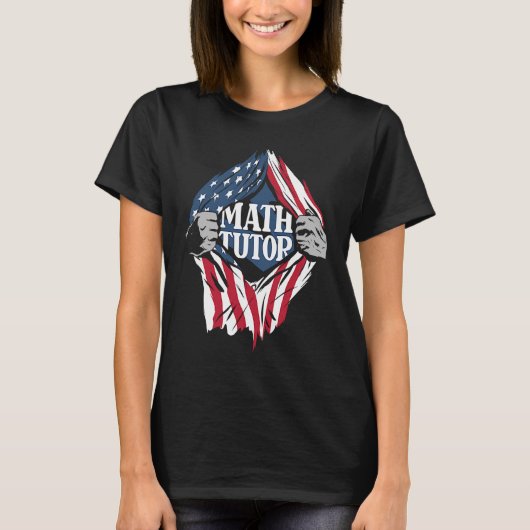 T-shirt Math Tutor Us Drapeau École Educateur Enseignant M (Devant)